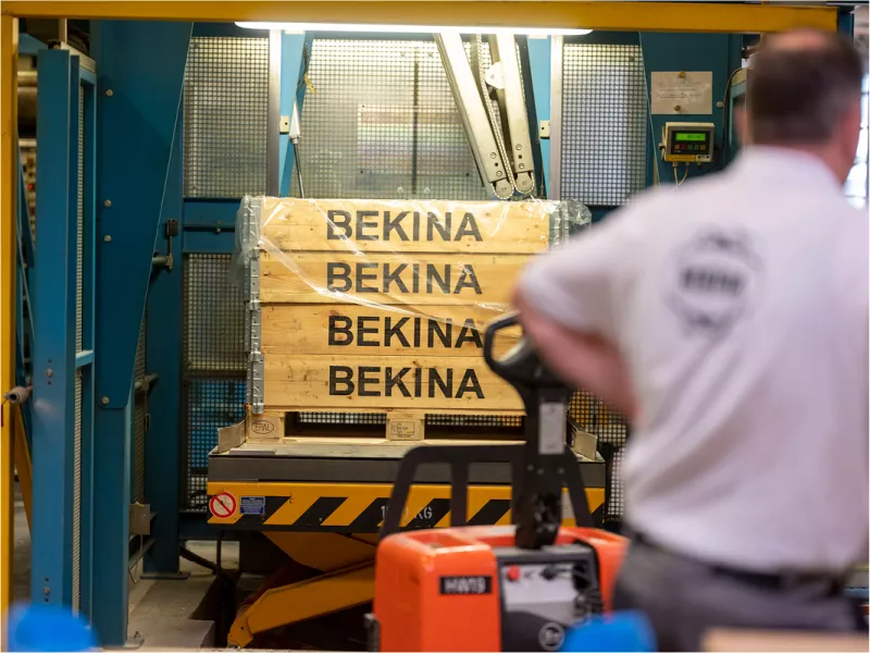  Bekina Compounds Putting the material in boxes for Clients 