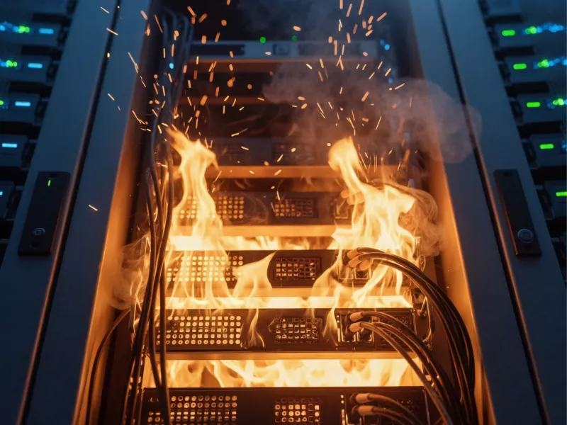 Burning datacenter 